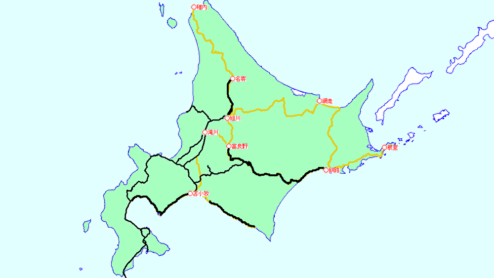 JR北海道の黄線区