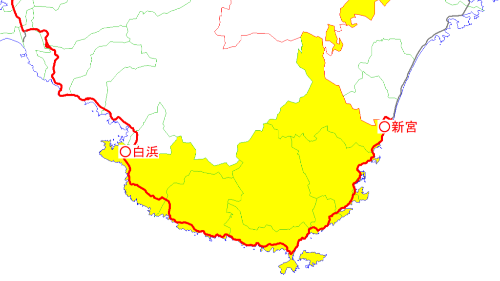 紀勢本線と沿線自治体