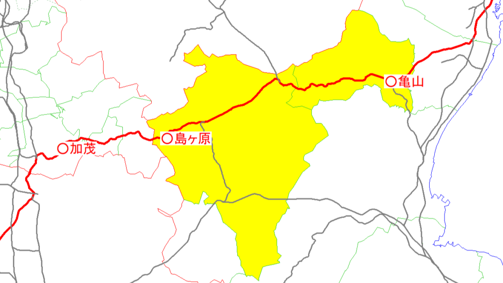 関西本線と沿線自治体