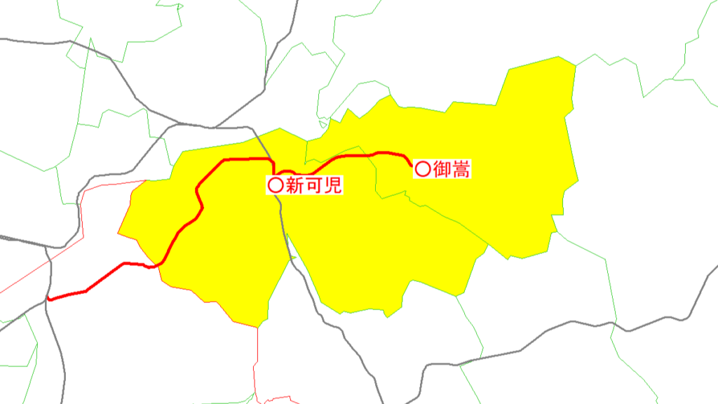 名鉄広見線と沿線自治体