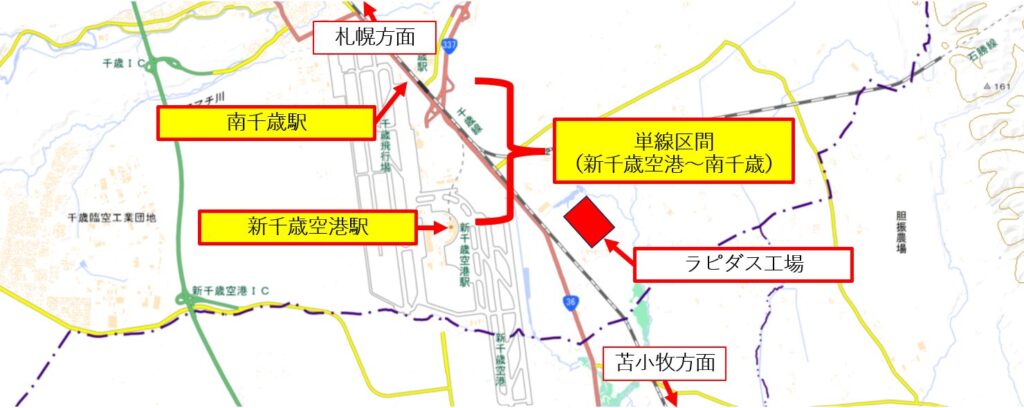 千歳線の新千歳空港駅周辺の概要