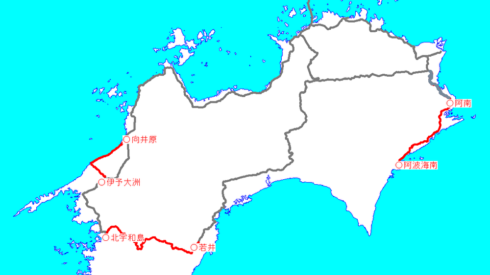 JR四国の路線図