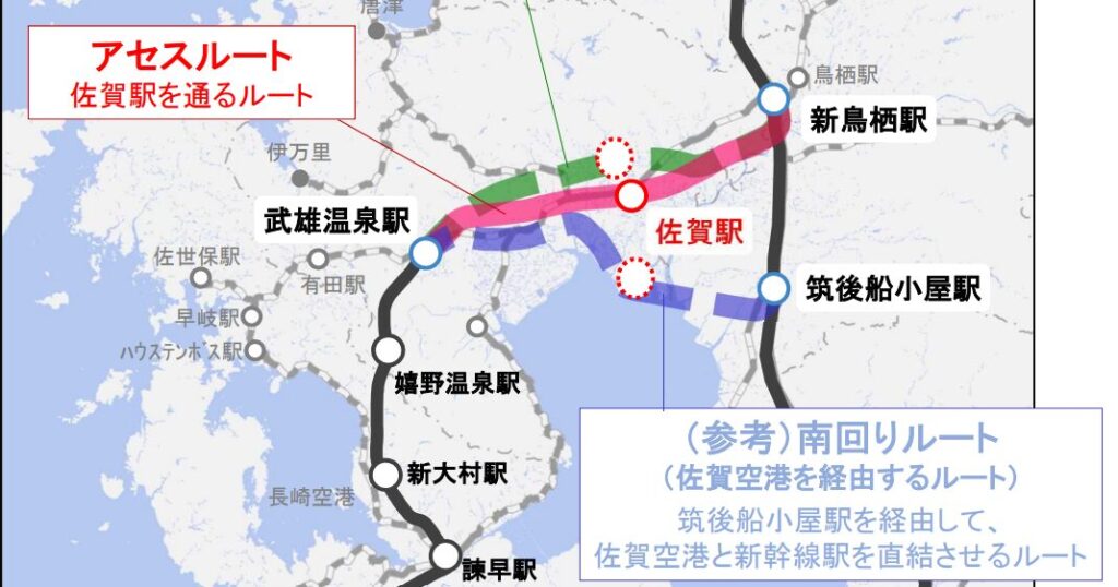 西九州新幹線の想定ルート