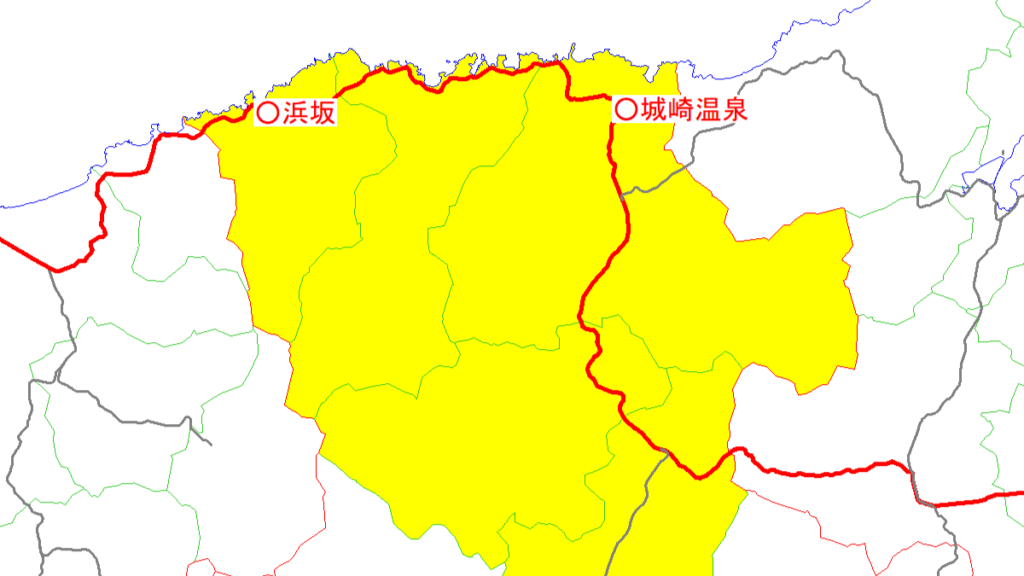 山陰本線と兵庫県の沿線自治体