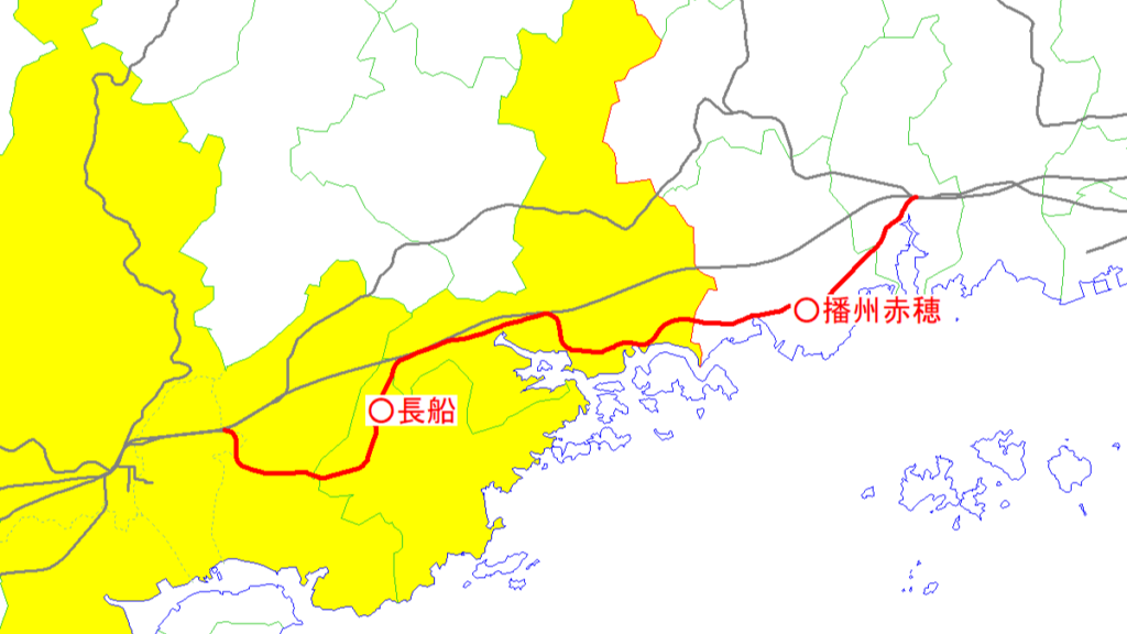 赤穂線と沿線自治体